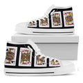 Four Jacks Playing Cards Print White High Top Sneakers