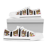 Four Jacks Playing Cards Print White Low Top Shoes
