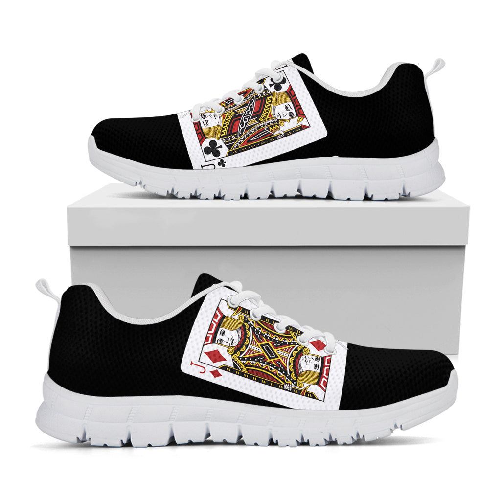 Four Jacks Playing Cards Print White Sneakers