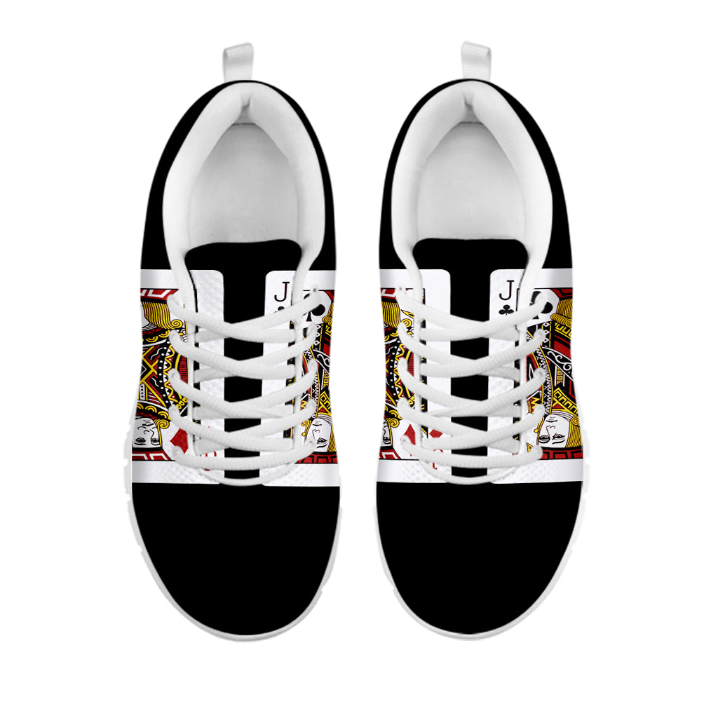Four Jacks Playing Cards Print White Sneakers