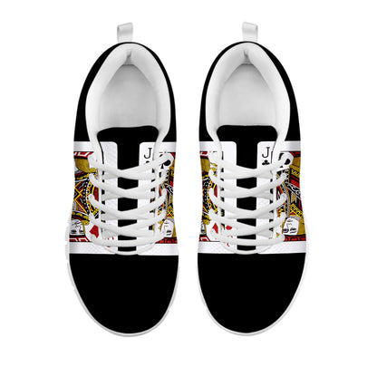 Four Jacks Playing Cards Print White Sneakers