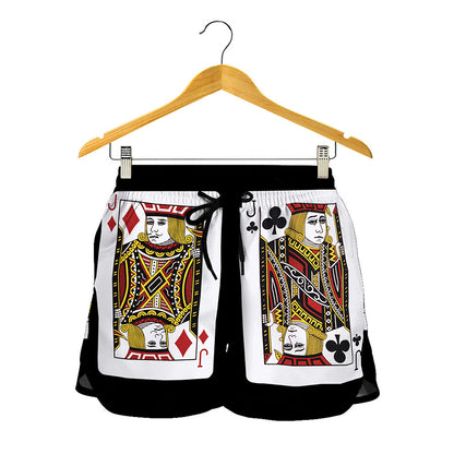 Four Jacks Playing Cards Print Women's Shorts