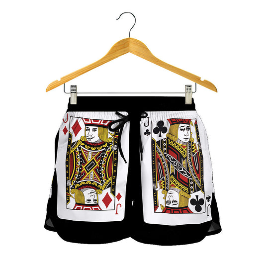 Four Jacks Playing Cards Print Women's Shorts