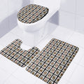 Four Kings Playing Cards Pattern Print 3 Piece Bath Mat Set