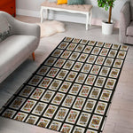 Four Kings Playing Cards Pattern Print Area Rug