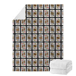 Four Kings Playing Cards Pattern Print Blanket