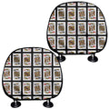 Four Kings Playing Cards Pattern Print Car Headrest Covers