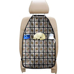 Four Kings Playing Cards Pattern Print Car Seat Organizers