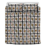 Four Kings Playing Cards Pattern Print Duvet Cover Bedding Set