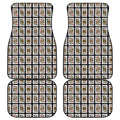 Four Kings Playing Cards Pattern Print Front and Back Car Floor Mats