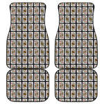 Four Kings Playing Cards Pattern Print Front and Back Car Floor Mats