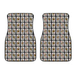 Four Kings Playing Cards Pattern Print Front Car Floor Mats