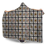 Four Kings Playing Cards Pattern Print Hooded Blanket