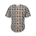 Four Kings Playing Cards Pattern Print Men's Baseball Jersey