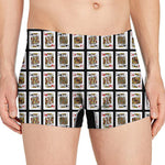 Four Kings Playing Cards Pattern Print Men's Boxer Briefs