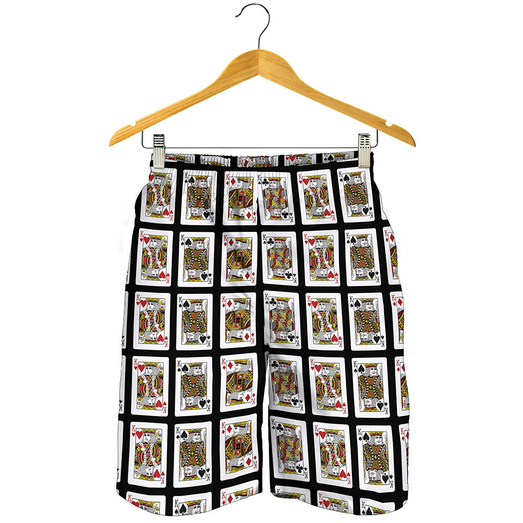 Four Kings Playing Cards Pattern Print Men's Shorts
