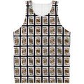 Four Kings Playing Cards Pattern Print Men's Tank Top