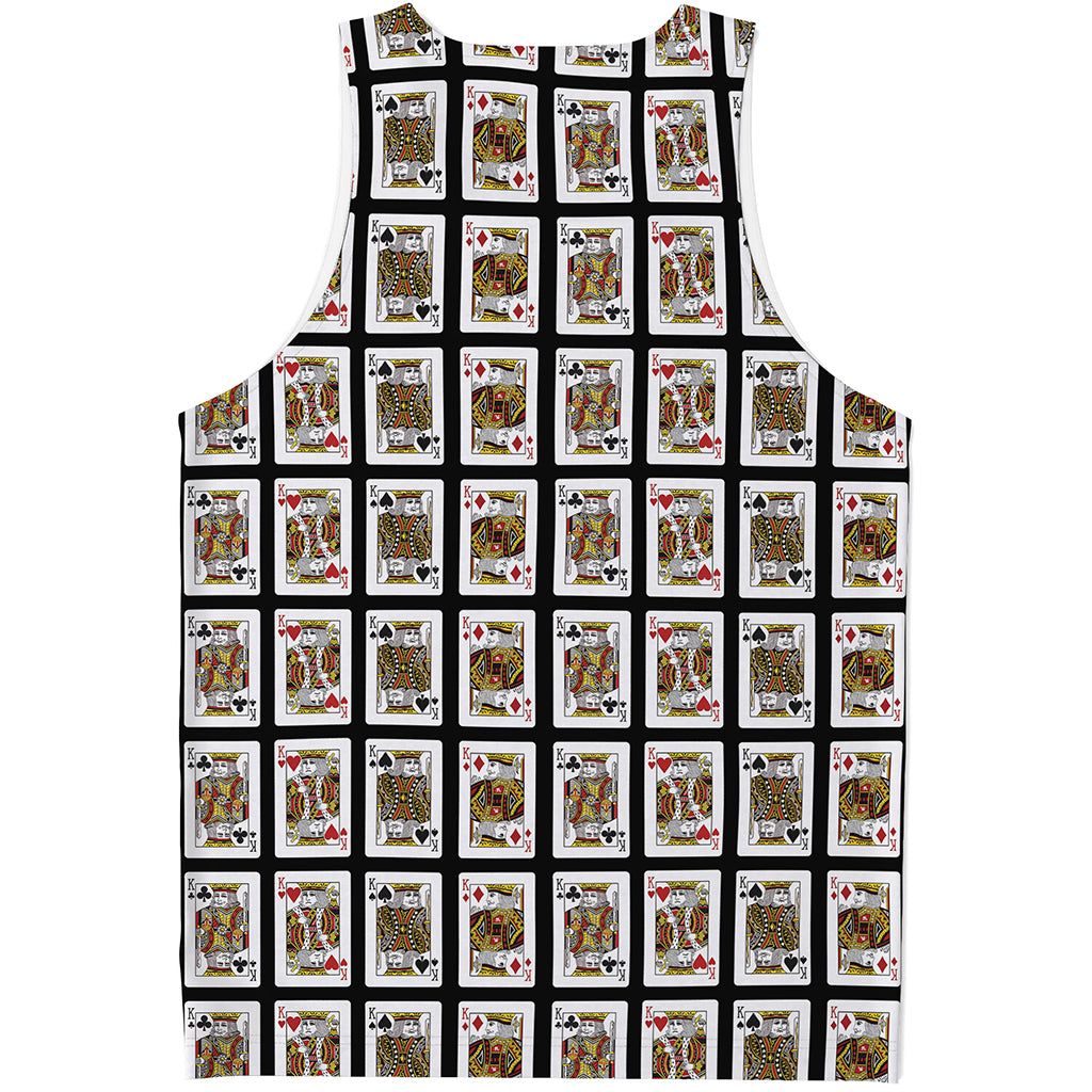 Four Kings Playing Cards Pattern Print Men's Tank Top