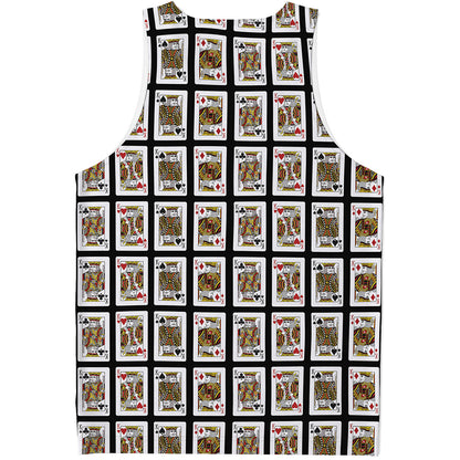 Four Kings Playing Cards Pattern Print Men's Tank Top