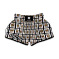 Four Kings Playing Cards Pattern Print Muay Thai Boxing Shorts
