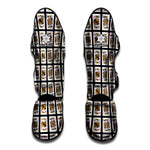 Four Kings Playing Cards Pattern Print Muay Thai Shin Guard
