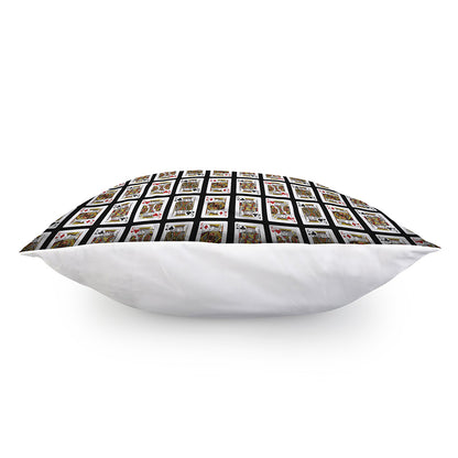 Four Kings Playing Cards Pattern Print Pillow Cover