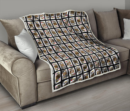 Four Kings Playing Cards Pattern Print Quilt
