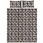 Four Kings Playing Cards Pattern Print Quilt Bed Set