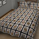 Four Kings Playing Cards Pattern Print Quilt Bed Set