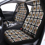 Four Kings Playing Cards Pattern Print Universal Fit Car Seat Covers