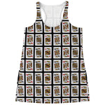 Four Kings Playing Cards Pattern Print Women's Racerback Tank Top