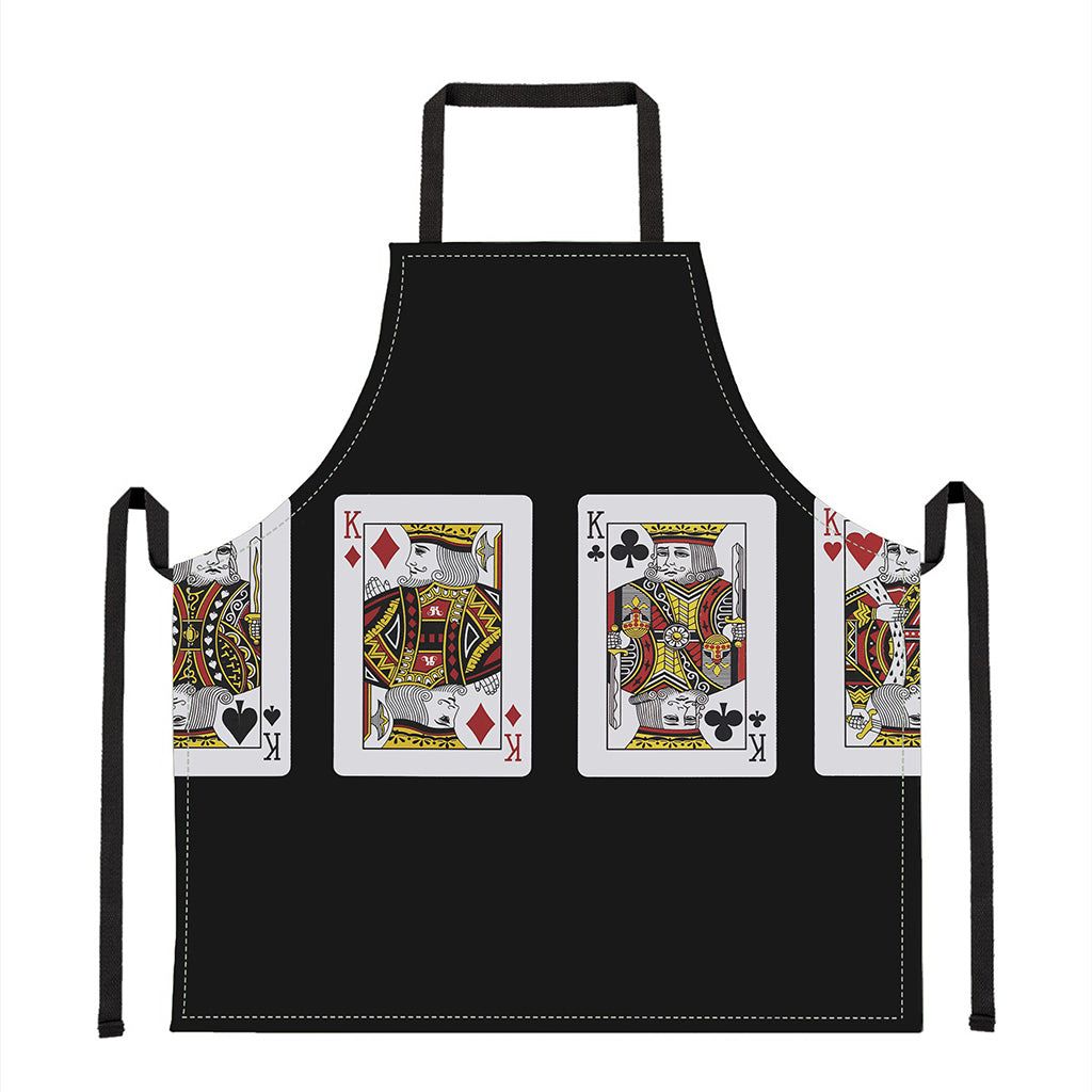 Four Kings Playing Cards Print Apron