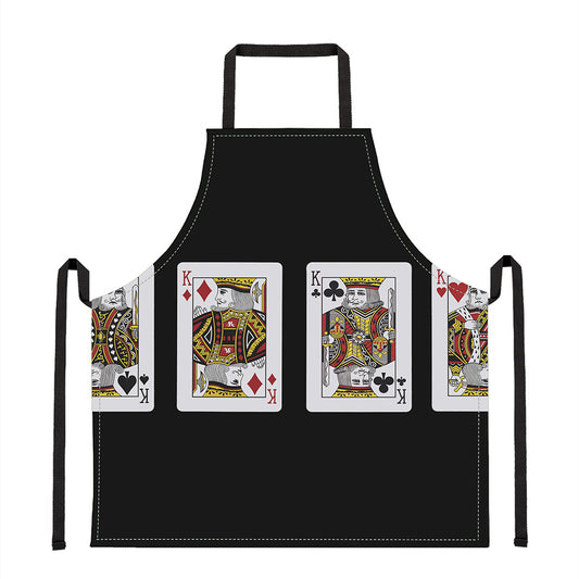Four Kings Playing Cards Print Apron