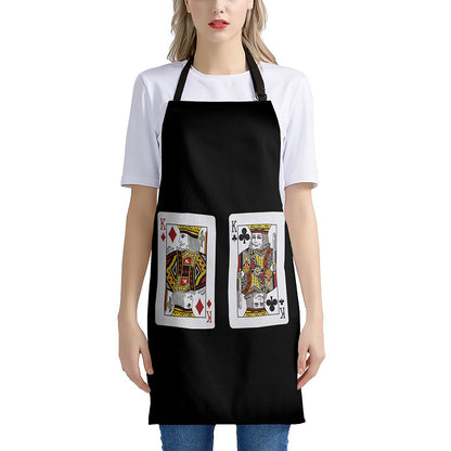 Four Kings Playing Cards Print Apron