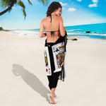 Four Kings Playing Cards Print Beach Sarong Wrap