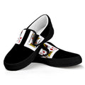 Four Kings Playing Cards Print Black Slip On Sneakers