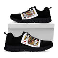 Four Kings Playing Cards Print Black Running Shoes