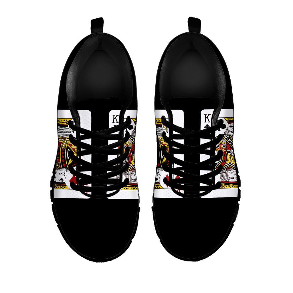 Four Kings Playing Cards Print Black Sneakers