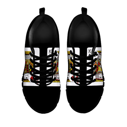 Four Kings Playing Cards Print Black Sneakers