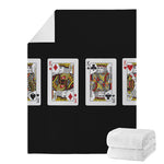 Four Kings Playing Cards Print Blanket