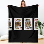 Four Kings Playing Cards Print Blanket