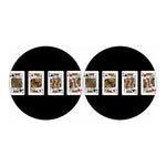 Four Kings Playing Cards Print Car Coasters