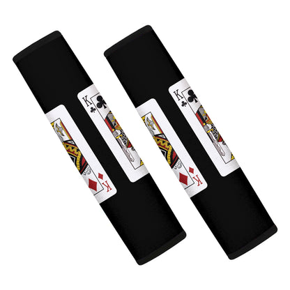 Four Kings Playing Cards Print Car Seat Belt Covers