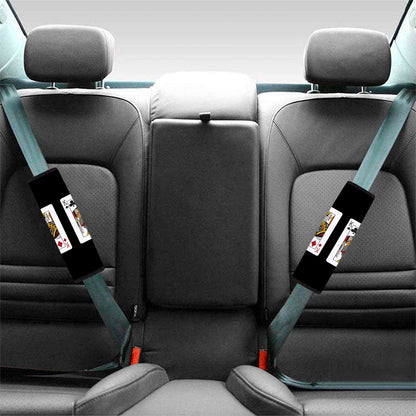 Four Kings Playing Cards Print Car Seat Belt Covers