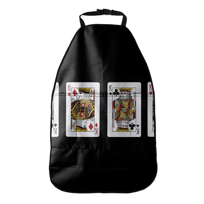 Four Kings Playing Cards Print Car Seat Organizers