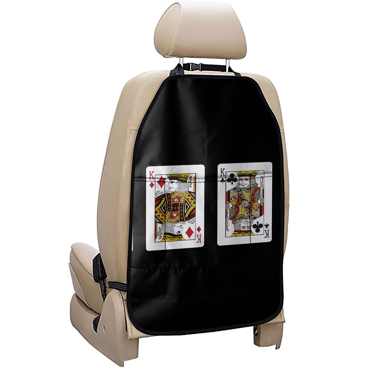 Four Kings Playing Cards Print Car Seat Organizers