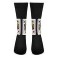 Four Kings Playing Cards Print Crew Socks