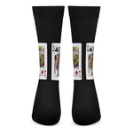 Four Kings Playing Cards Print Crew Socks
