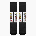 Four Kings Playing Cards Print Crew Socks