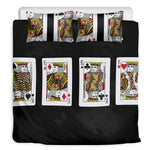 Four Kings Playing Cards Print Duvet Cover Bedding Set